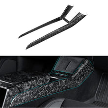 Load image into Gallery viewer, Real Dry Carbon Fiber Center Console Combo Side Panel &amp; Charging Pad Overlay for Model 3 Highland &amp; New Model Y