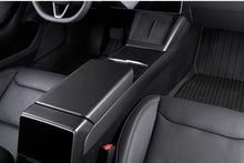 Load image into Gallery viewer, Real Dry Carbon Fiber Center Console Combo Side Panel &amp; Charging Pad Overlay for Model 3 Highland &amp; New Model Y