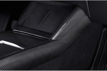 Load image into Gallery viewer, Real Dry Carbon Fiber Center Console Combo Side Panel &amp; Charging Pad Overlay for Model 3 Highland &amp; New Model Y