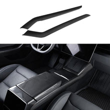Load image into Gallery viewer, Real Dry Carbon Fiber Center Console Side Panel Overlays for Model 3 Highland / Model Y Juniper(2 Pieces)