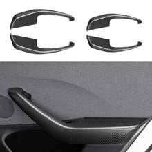 Load image into Gallery viewer, Real Dry Carbon Fiber Door Armrest Cover Overlays for Model 3 Highland