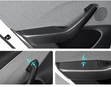 Load image into Gallery viewer, Real Dry Carbon Fiber Door Armrest Cover Overlays for Model 3 Highland