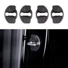 Load image into Gallery viewer, Real Dry Carbon Fiber Door Lock Cover for Tesla Model 3 &amp; Model Y