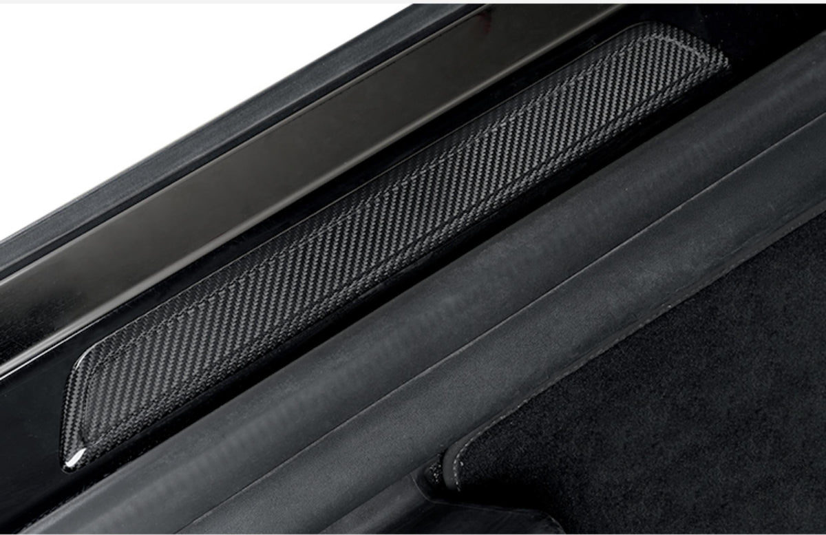 Real Dry Carbon Fiber Door Sill Strip Cover for Model 3 / Y