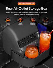 Load image into Gallery viewer, Rear Air Vent Cup Holder Storage Box For Tesla Model 3/Y