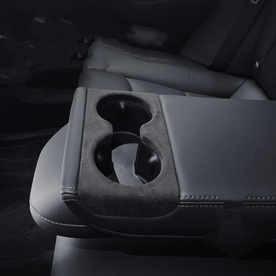 Alcantara Rear Cup Holder Cover for Model 3 Highland | Water-Resistant
