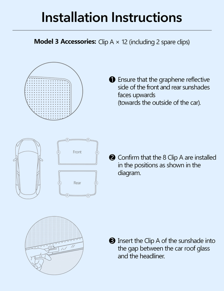 Glass Roof Sunshade for Tesla Model Y | TESERY