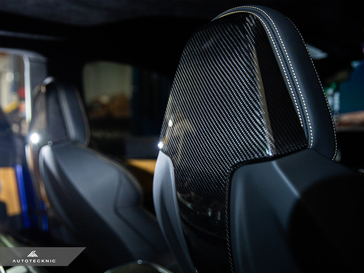 AutoTecknic Dry Carbon Seat Back Cover Set - BMW F91/ F92/ F93 M8