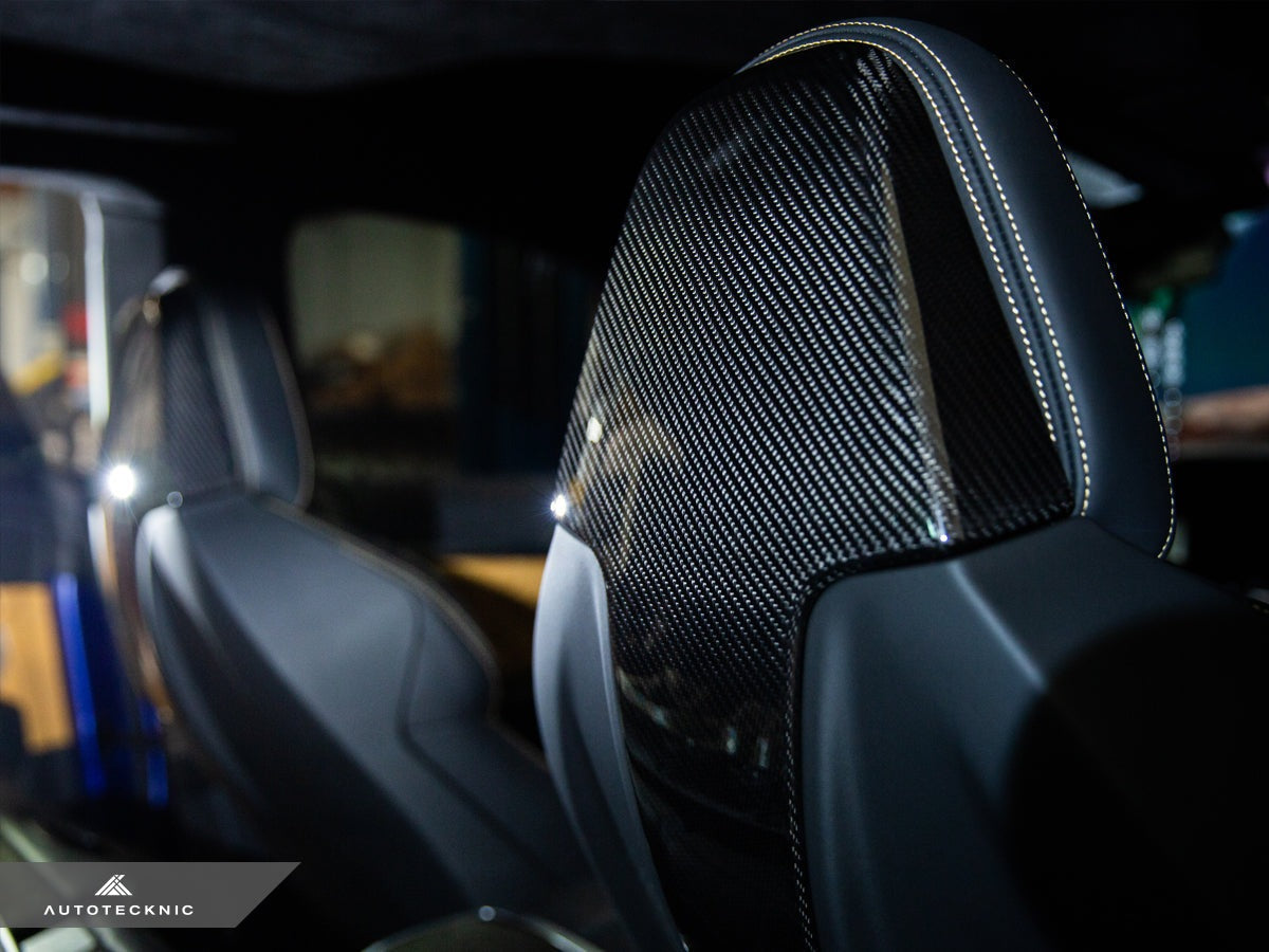 AutoTecknic Dry Carbon Seat Back Cover Set - BMW G01 X3 M40I | G02 X4 M40I