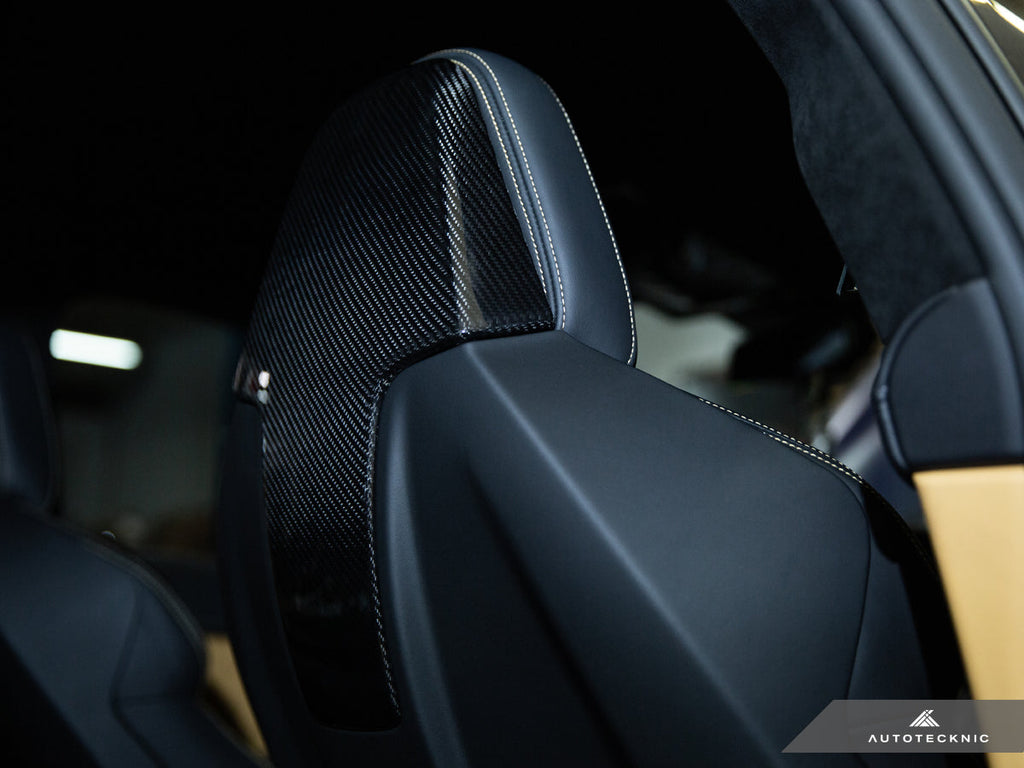 AutoTecknic Dry Carbon Seat Back Cover Set - BMW F91/ F92/ F93 M8