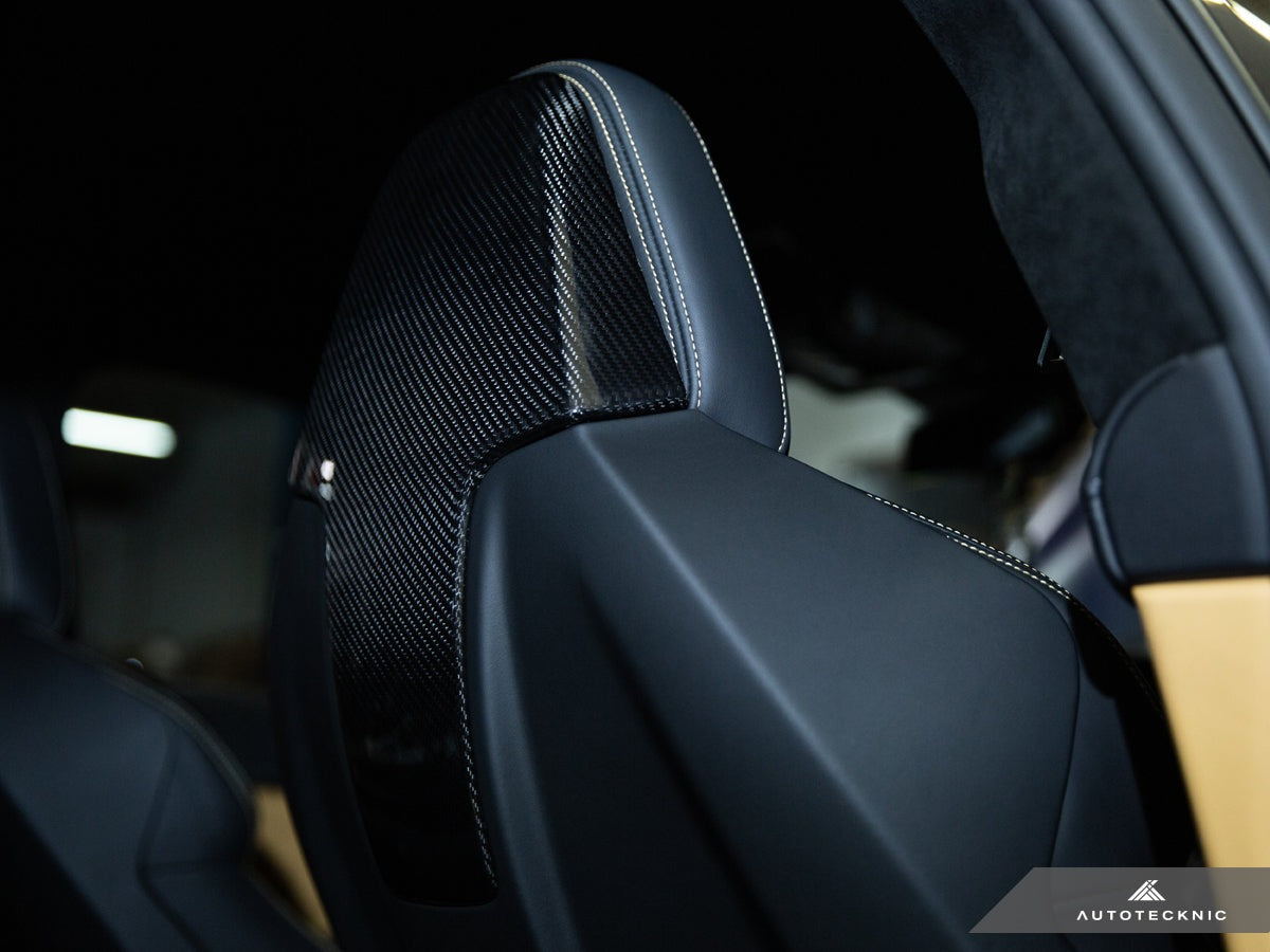 AutoTecknic Dry Carbon Seat Back Cover Set - BMW G87 M2