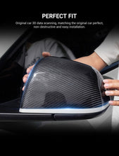 Load image into Gallery viewer, Side Mirror Cover OEM Style for Tesla Model X / S - Dry Carbon Fiber Exterior Mods