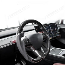 Load image into Gallery viewer, Sport Grip Carbon Fiber Steering Wheel for Tesla Model 3 / Y【Style 40】