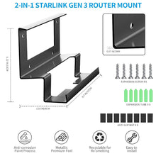 Load image into Gallery viewer, Starlink Gen 3 Router Mount | All-in-One Metal Wall Mount Kit