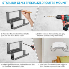 Load image into Gallery viewer, Starlink Gen 3 Router Mount | All-in-One Metal Wall Mount Kit