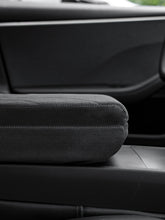 Load image into Gallery viewer, Suede Armrest Cover with Raised Pad &amp; Tissue Box for Model Y Juniper &amp; Model 3 Highland