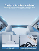Load image into Gallery viewer, Summer Comfort Pack: Roof &amp; Windshield Shades for Model 3 Highland