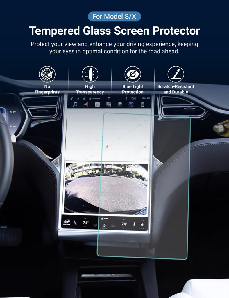 Tempered Glass Screen Protector for Model S/X【17 inch】