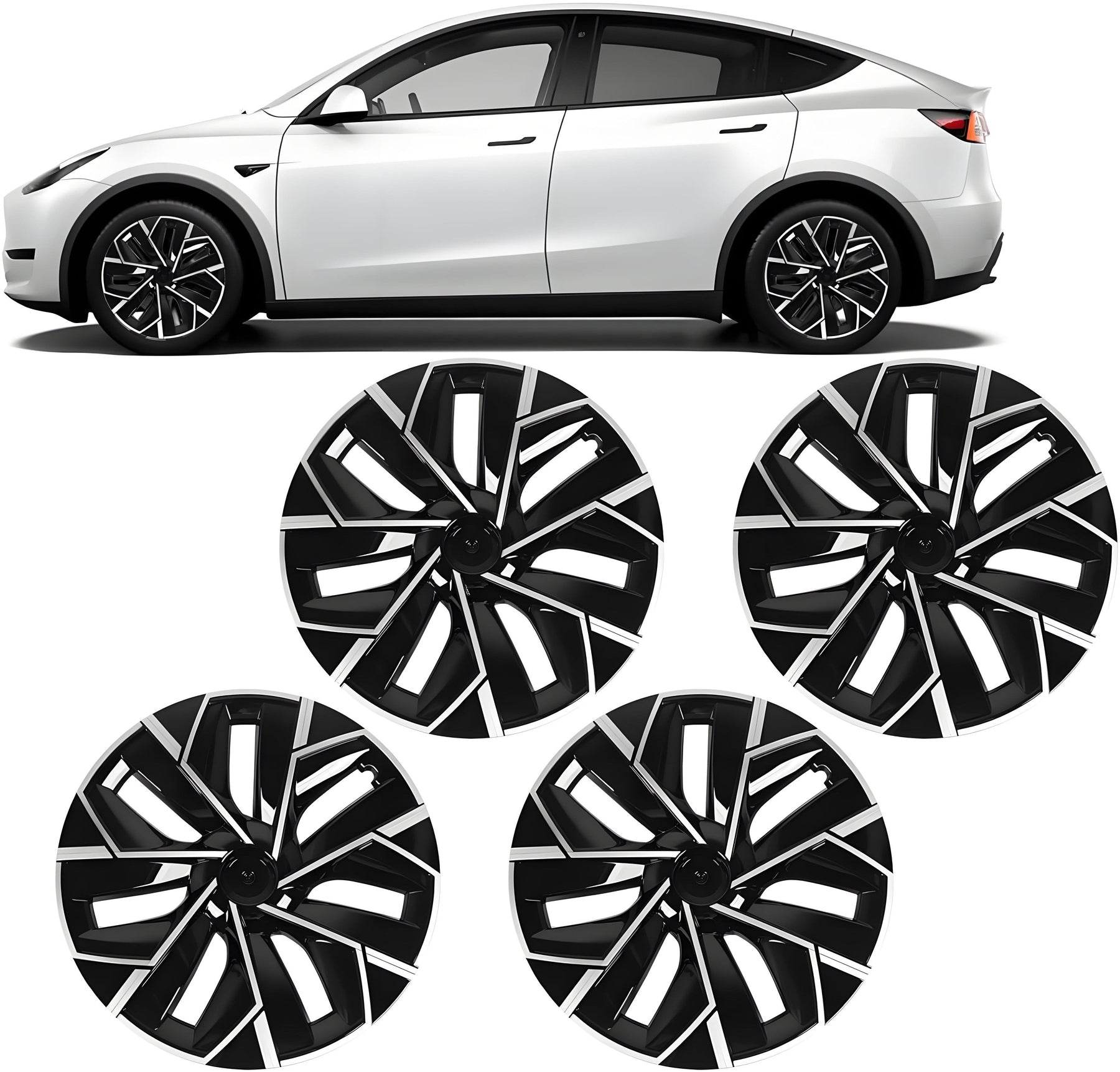 TESERY 19″ Trinan Wheel Covers for Model Y (4PCS)