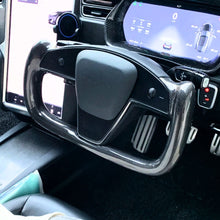 Load image into Gallery viewer, TESERY Touch Horn Carbon Fiber Yoke Plaid Steering Wheel Upgrade for Tesla Model S / X 2021-2023