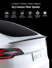 Load image into Gallery viewer, TESERY Spoiler Performance Style for Model Y / Model 3 Highland - Dry Carbon Fiber Exterior Mods