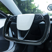 Load image into Gallery viewer, TESERY Full Carbon Fiber Yoke Steering Wheel for Model 3 Highland &amp; Model Y Juniper