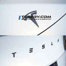 Load image into Gallery viewer, TESERY Logo Cover Front Badge Rear Letters Emblem for Tesla Model 3 / Y - Real Carbon Fiber Exterior