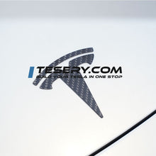 Load image into Gallery viewer, TESERY Logo Cover Front Badge Rear Letters Emblem for Tesla Model 3 / Y - Real Carbon Fiber Exterior