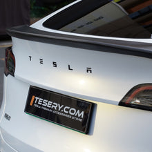 Load image into Gallery viewer, TESERY Logo Cover Front Badge Rear Letters Emblem for Tesla Model 3 / Y - Real Carbon Fiber Exterior