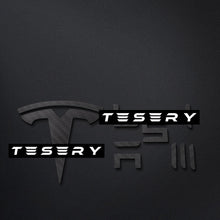 Load image into Gallery viewer, TESERY Logo Cover Front Badge Rear Letters Emblem for Tesla Model 3 / Y - Real Carbon Fiber Exterior