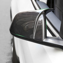 Load image into Gallery viewer, Dry Carbon Fiber Mirror Caps for Model S/X | Sporty Style | 2 Finishes | 4 Versions | Lightweight