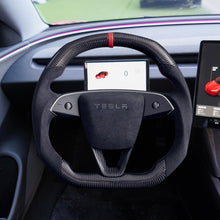Load image into Gallery viewer, TESERY Alcantara Carbon Fiber Steering Wheel for Model 3 Highland / Model Y Juniper
