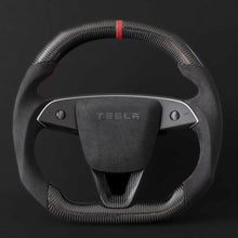 Load image into Gallery viewer, TESERY Alcantara Carbon Fiber Steering Wheel for Model 3 Highland / Model Y Juniper