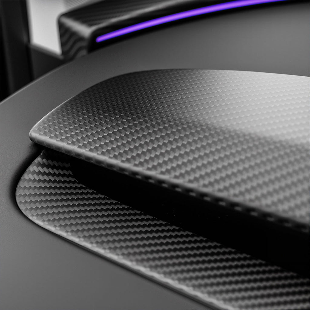 TESERY Real Dry Carbon Fiber Dashboard Cover Overlay for Model 3 Highland / Model Y Juniper