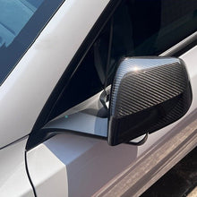 Load image into Gallery viewer, Carbon Fiber Mirror Covers for Model 3 / Y | Juniper Style | 3 Finishes | 3M Adhesive