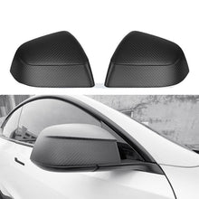 Load image into Gallery viewer, Carbon Fiber Mirror Covers for Model 3 / Y | Juniper Style | 3 Finishes | 3M Adhesive