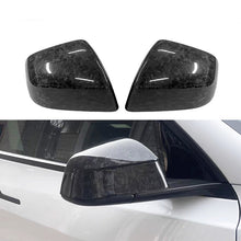 Load image into Gallery viewer, Carbon Fiber Mirror Covers for Model 3 / Y | Juniper Style | 3 Finishes | 3M Adhesive