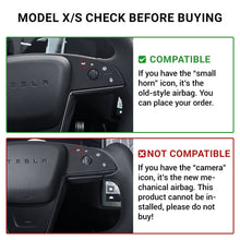 Load image into Gallery viewer, TESERY Touch Horn Carbon Fiber Yoke Plaid Steering Wheel Upgrade for Tesla Model S / X 2021-2023