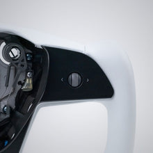 Load image into Gallery viewer, TESERY Yoke Plaid Steering Wheel for Tesla Model 3 / Y【White Leather】