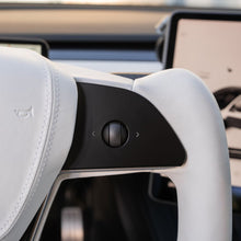 Load image into Gallery viewer, TESERY Yoke Plaid Steering Wheel for Tesla Model 3 / Y【White Leather】
