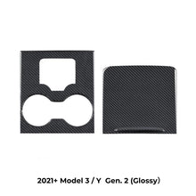 Load image into Gallery viewer, Tesla Model 3 / Y Center Console Wrap Cover  (Gen. 1 &amp; 2 &amp; 3) - Carbon Fiber Interior Mods