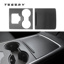 Load image into Gallery viewer, Tesla Model 3 / Y Center Console Wrap Cover  (Gen. 1 &amp; 2 &amp; 3) - Carbon Fiber Interior Mods