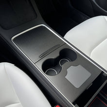 Load image into Gallery viewer, Tesla Model 3 / Y Center Console Wrap Cover  (Gen. 1 &amp; 2 &amp; 3) - Carbon Fiber Interior Mods