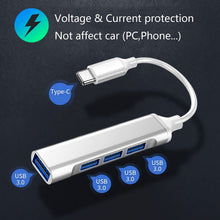 Load image into Gallery viewer, Tesla USB Tepy C Hub suitable for Model 3/Y/S/X 4 in 1 USB 3.0 Ports