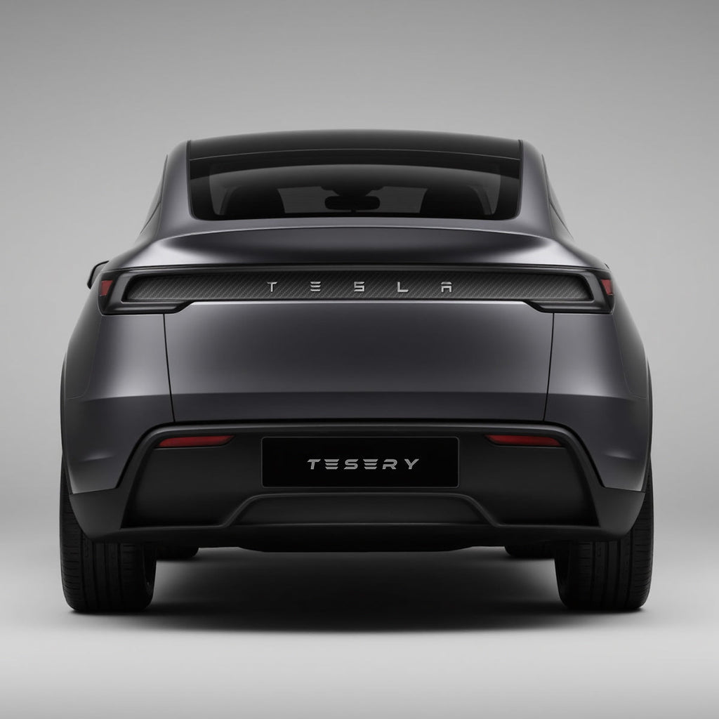 Trunk Tailgate Applique for Tesla Model Y Juniper - Real Dry Molded Carbon Fiber