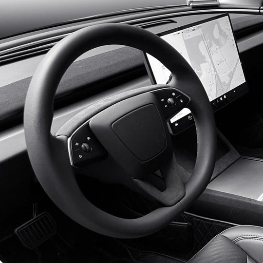 Alcantara Steering Wheel Panel for Model 3 Highland / Y Juniper | 2 Options
