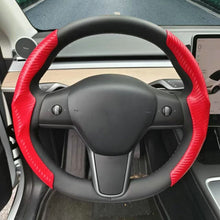 Load image into Gallery viewer, Ultra-thin Carbon Fiber Pattern Steering Wheel Cover for Tesla Model 3/ Y