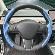 Load image into Gallery viewer, Ultra-thin Carbon Fiber Pattern Steering Wheel Cover for Tesla Model 3/ Y