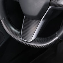 Load image into Gallery viewer, Upper / Lower Cover Steering Wheel Accessories for Tesla Model 3 / Y  -  Carbon Fiber Interior Mods