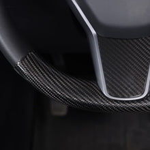 Load image into Gallery viewer, Upper / Lower Cover Steering Wheel Accessories for Tesla Model 3 / Y  -  Carbon Fiber Interior Mods